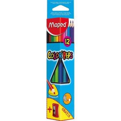 12 Crayons de Couleur Color Peps Maped + 1 taille-crayon Vivo gratuit