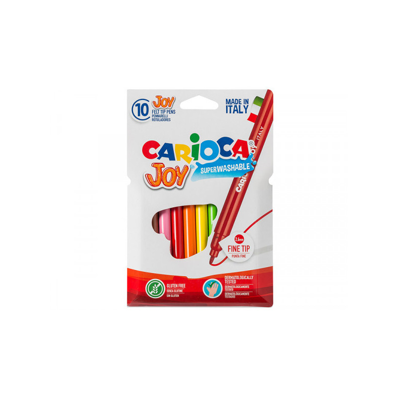 Pochette de 10 feutres ultra lavables - Carioca Joy Pochette de 10 feutres ultra lavables - Carioca Joy