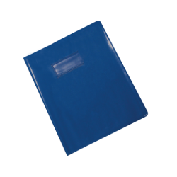 Protège-cahier en PVC GLOSSY 17x22cm Bleu