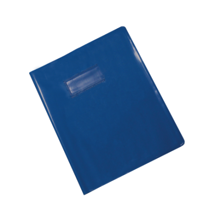Protège-cahier en PVC GLOSSY 17x22cm Bleu