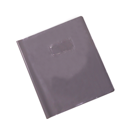 Protège-cahier en PVC GLOSSY 17x22cm Gris