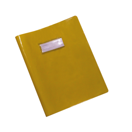 Protège-cahier en PVC GLOSSY 17x22cm Jaune