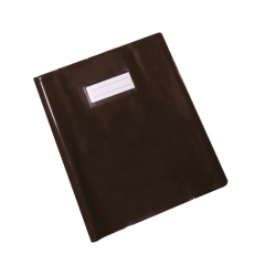 Protège-cahier en PVC GLOSSY 17x22cm Marron