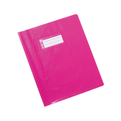 Protège-cahier en PVC GLOSSY 17x22cm Rose
