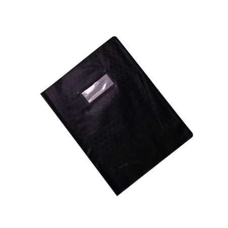 Protège-cahier en PVC DIAMANT 17x22cm Noir