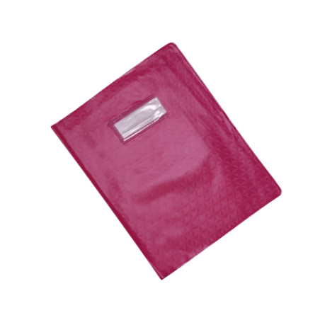 Protège-cahier en PVC DIAMANT 17x22cm Rose