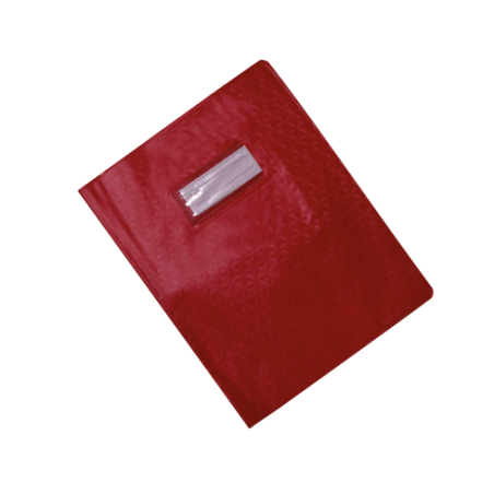 Protège-cahier en PVC DIAMANT 17x22cm Rouge