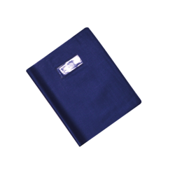 Protège-cahier en PVC LINO 17x22cm Bleu