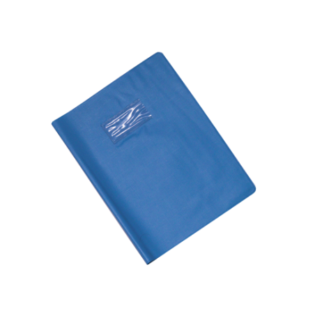 Protège-cahier en PVC LINO 17x22cm Bleu Clair