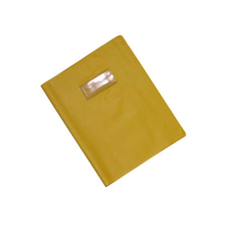 Protège-cahier en PVC LINO 17x22cm Jaune