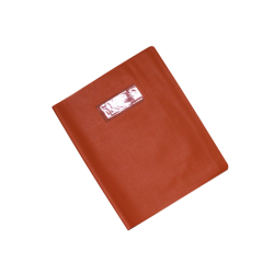 Protège-cahier en PVC LINO 17x22cm Oranger