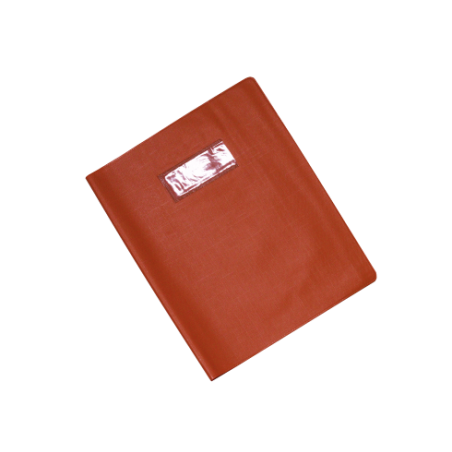 Protège-cahier en PVC LINO 17x22cm Oranger
