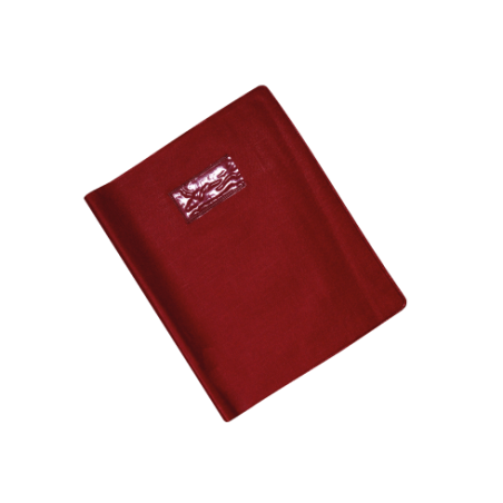 Protège-cahier en PVC LINO 17x22cm Rouge