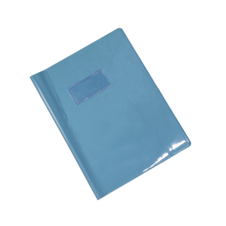 Protège Cahier Glossy Pastel 17x22cm Bleu-Pastel