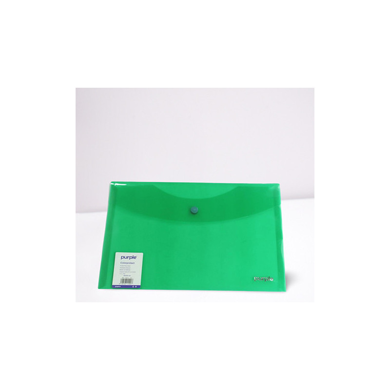 Pochette COLORPROTECT Vert– Fermeture à bouton-pression, format 24 x 32 cm Pochette COLORPROTECT Vert– Fermeture à bouton-pression, format 24 x 32 cm
