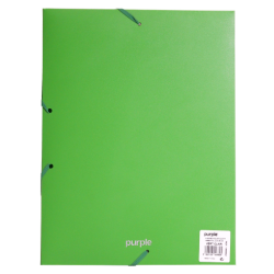Chemise 3 Rabats à Élastique PP dos 25mm-Vert clair