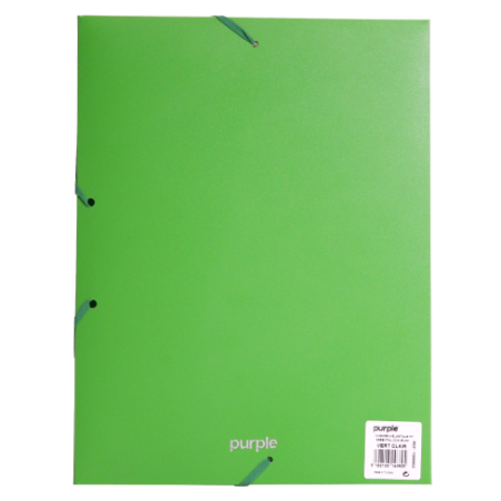 Chemise 3 Rabats à Élastique PP dos 25mm-Vert clair