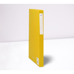 Chemise 3 Rabats à Élastique PP dos 25mm-Jaune