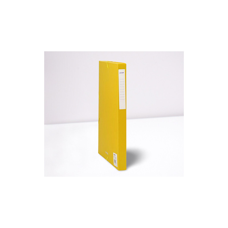 Chemise 3 Rabats à Élastique PP dos 25mm-Jaune Chemise 3 Rabats à Élastique PP dos 25mm-Jaune