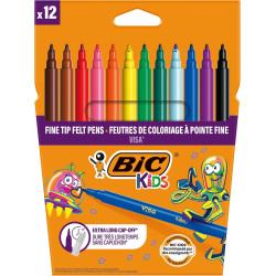 BIC Kids Visa Feutres de Coloriage à Pointe Fine