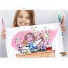 BIC Kids Kid Couleur Feutres de Coloriage à Pointe Moyenne - Couleurs Assorties, Etui Carton Format Spécial de 24
