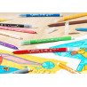 BIC Kids Kid Couleur Feutres de Coloriage à Pointe Moyenne - Couleurs Assorties, Etui Carton Format Spécial de 24