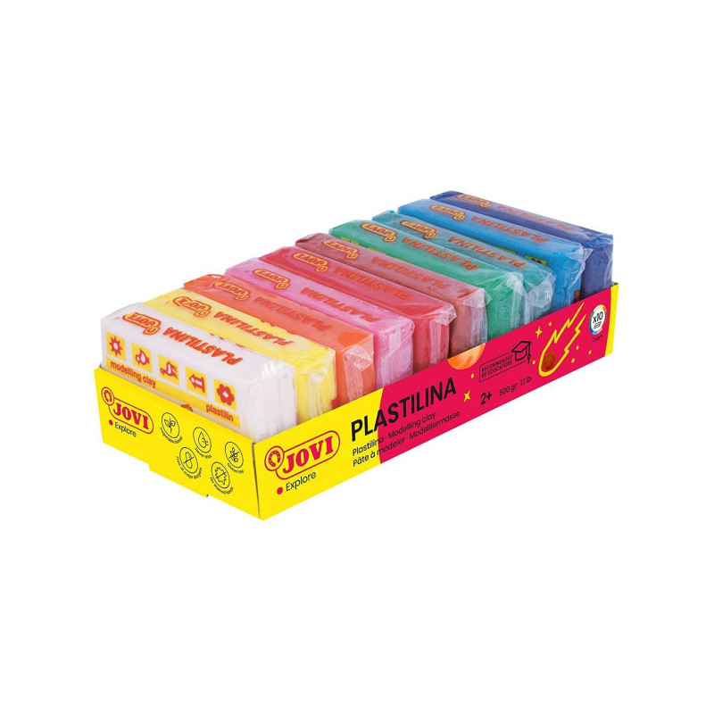Etui de 10 pâtes à modeler Jovi assortiment de couleur 50g Etui de 10 pâtes à modeler Jovi assortiment de couleur 50g