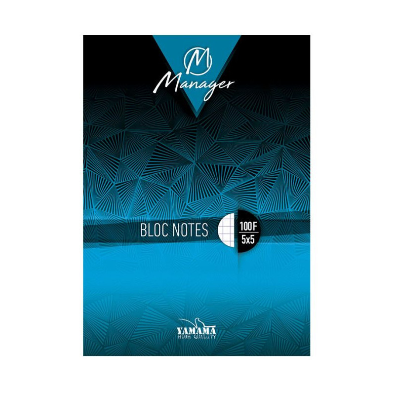 Bloc Note YAMAMA Manager A4 100 feuilles GM 5/5 80g Bloc Note YAMAMA Manager A4 100 feuilles GM 5/5 80g